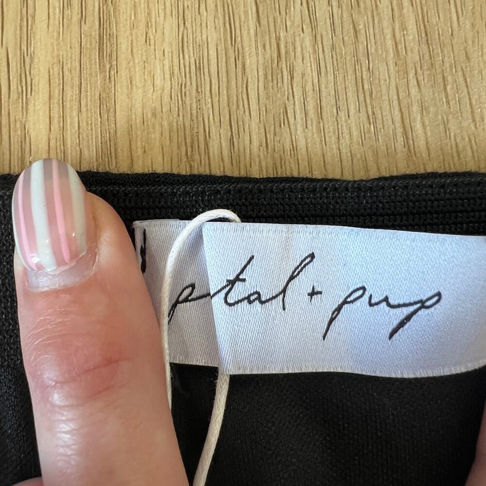 PETAL & PUP Women's Peter Two Piece Set (Skirt Only) Size L In Black - Picture 8 of 13